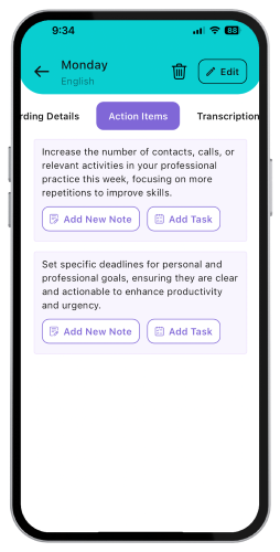 Action Item Creation from Summaries