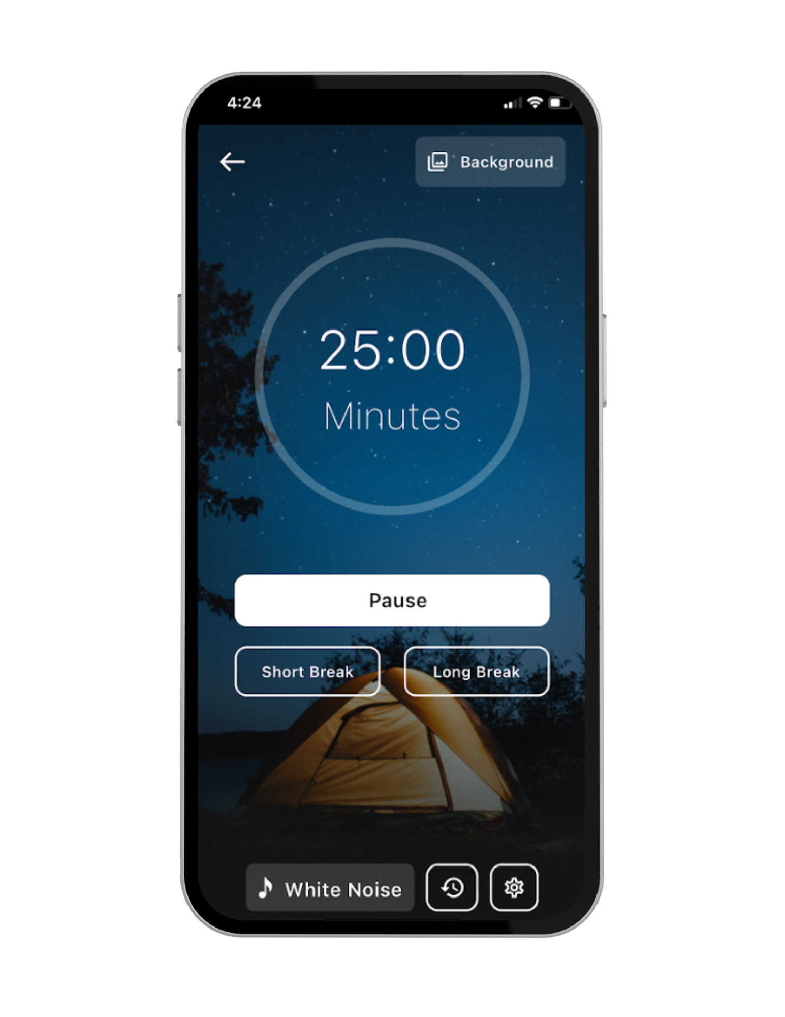 NeuroLocker focus timer displaying a timed focus session.