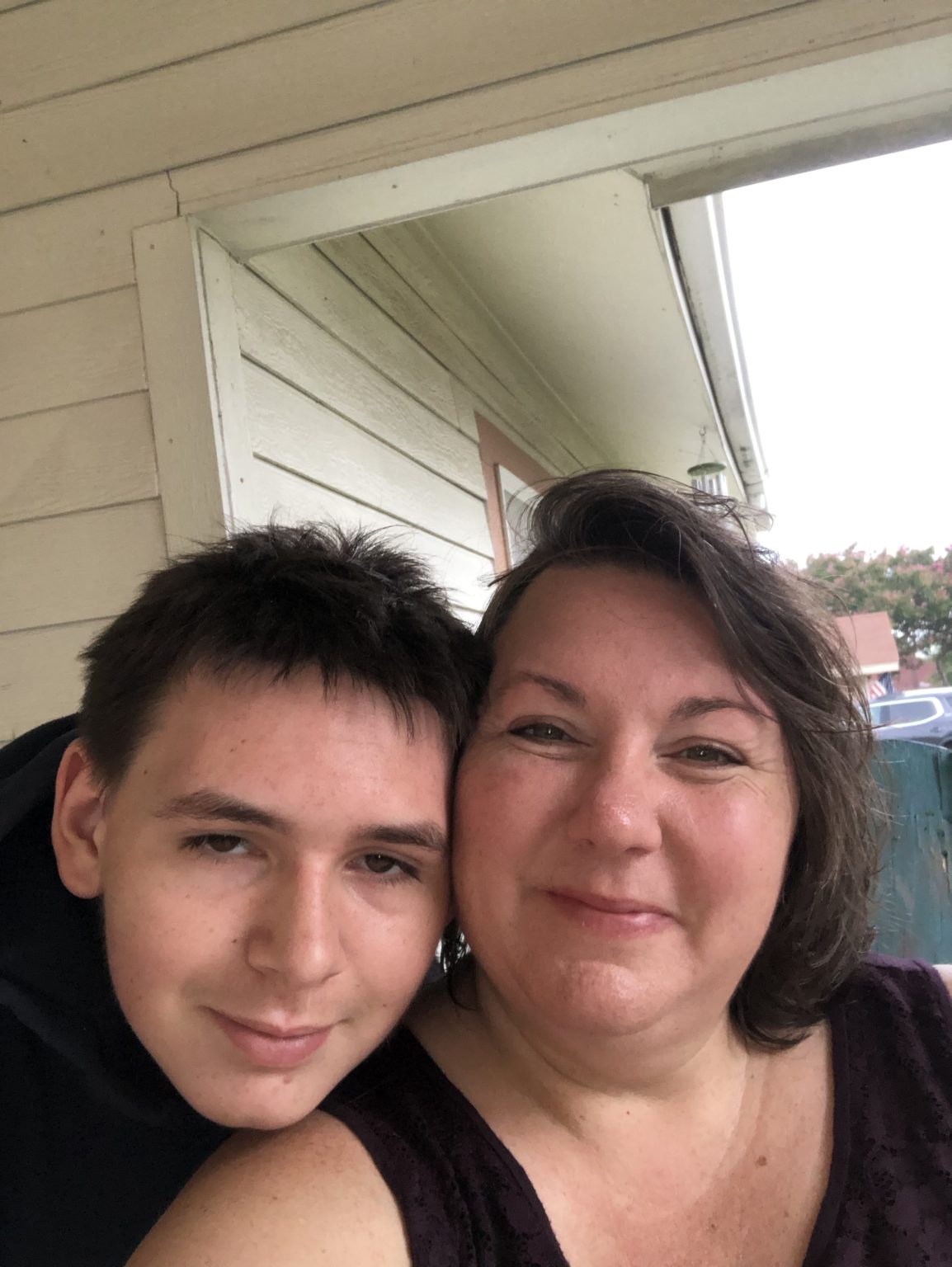 Mom and Gabe First Day of School
